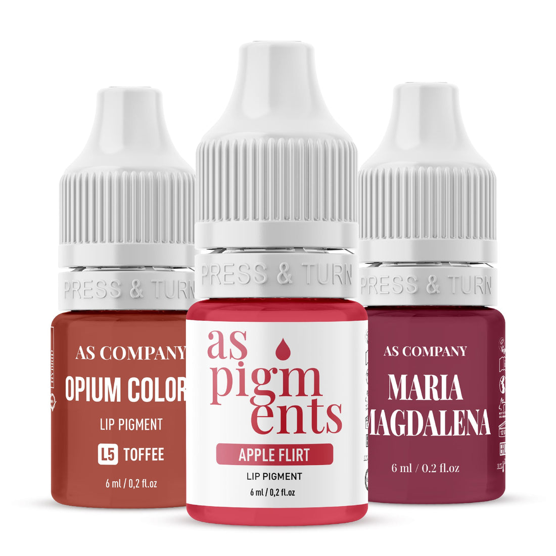 AS Company labios paleta pigmentos undertone PMU