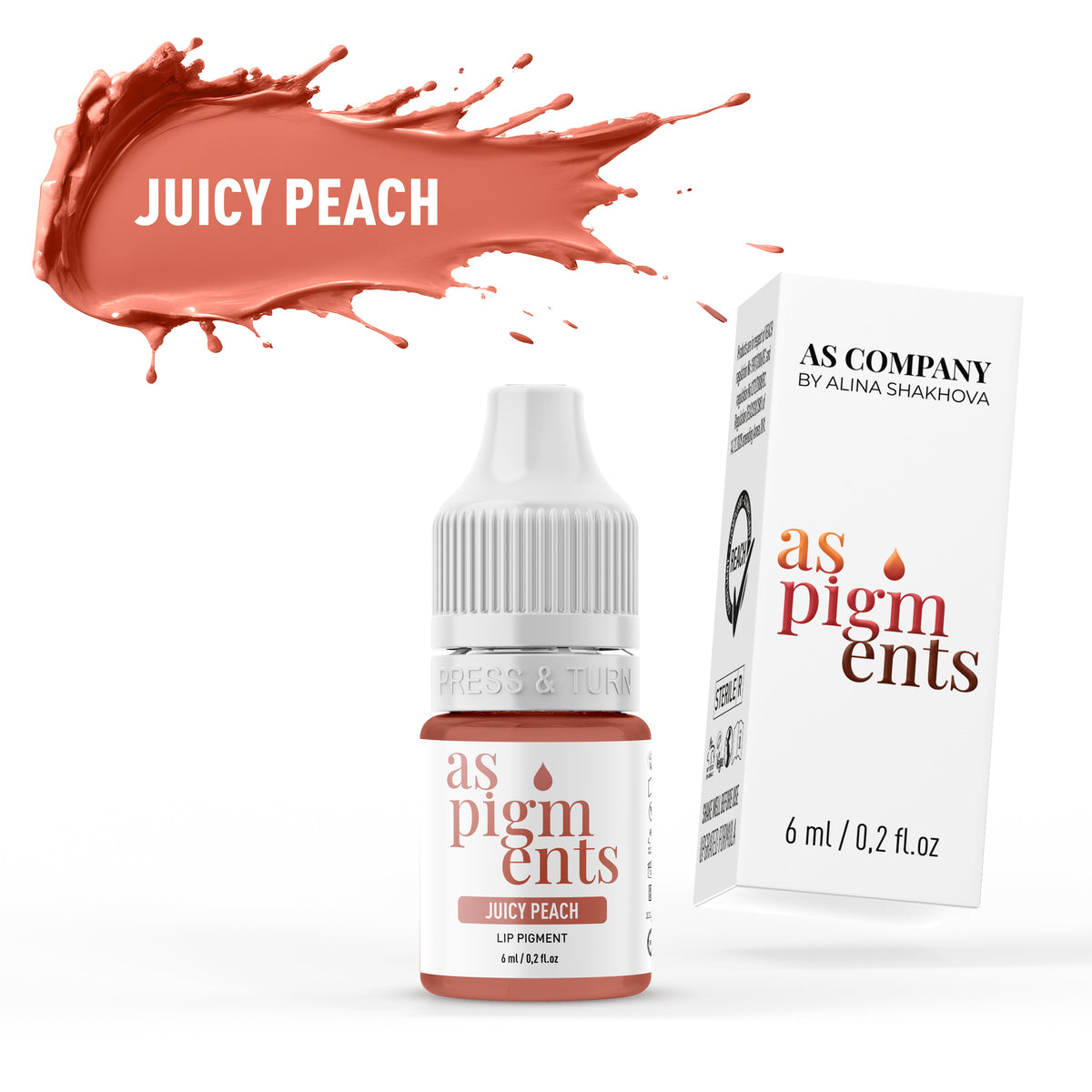 Juicy Peach AS Pigment labios lip blush micropigmentacion PMU